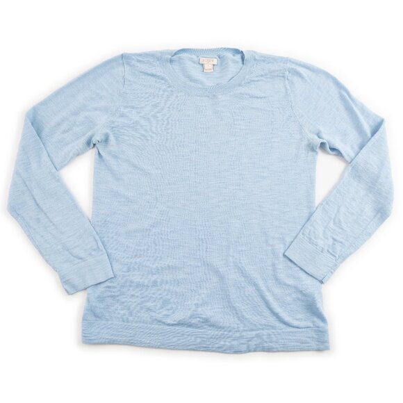 J. Crew Sweaters - J. CREW light blue crewneck ultra-lightweight sweater size S